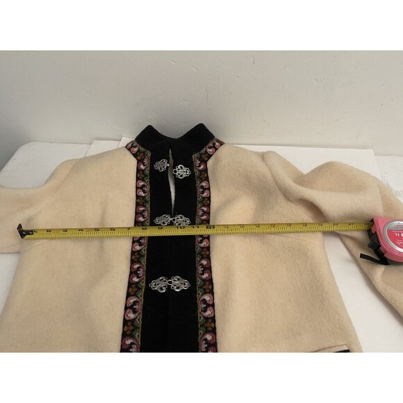 A.S. Evebofoss Norway Vintage Pure New Wool Jacket Coat Silver Clasps Women's 40 - Picture 12 of 16